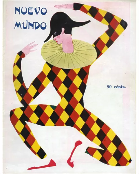 Nuevo Mundo 1920s Spain cc magazines carnivals masks clowns masquerade pierrot harlequins