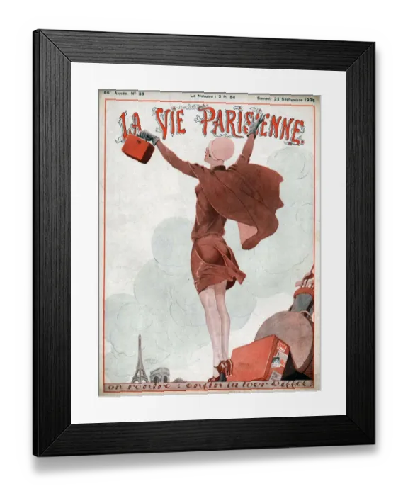 Framed Print : La Vie Parisienne 1928 1920s France cc Paris The Eiffel tower travel holidays Framed Print : La Vie Parisienne 1928 1920s France cc Paris The Eiffel tower travel holidays