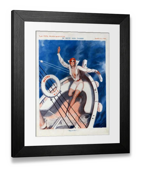 Framed Print : La Vie Parisienne 1920s France cc boats erotica relaxing ships Framed Print : La Vie Parisienne 1920s France cc boats erotica relaxing ships