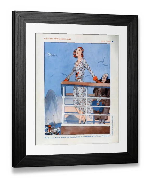 Framed Print : La Vie Parisienne 1930 1930s France cc holidays cruising cruises womens Framed Print : La Vie Parisienne 1930 1930s France cc holidays cruising cruises womens
