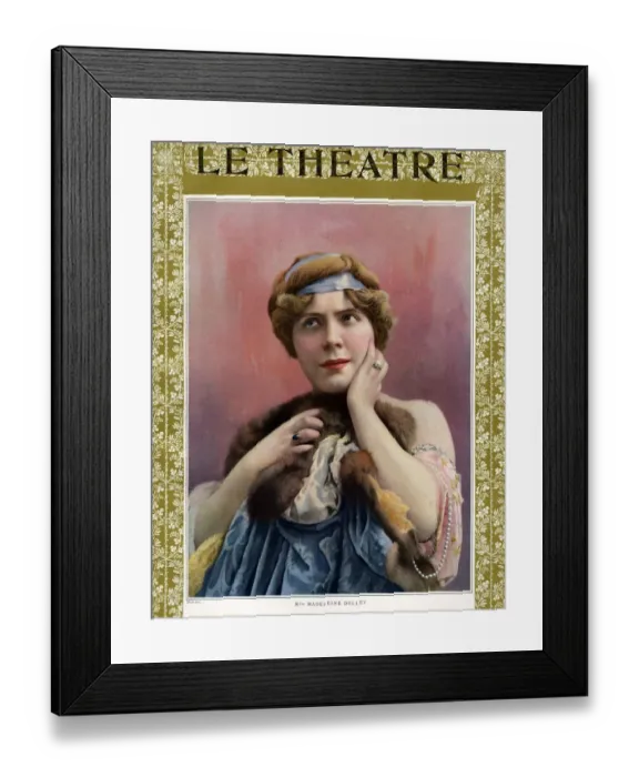 Framed Print : Le Theatre 1909 1900s France magazines womens porttraits humour expressions Framed Print : Le Theatre 1909 1900s France magazines womens porttraits humour expressions