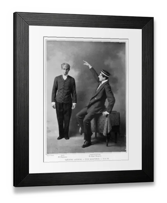 Framed Print : Le Theatre 1900s France humour hypnotists hypnotism hypnotise svengali hypnosis
