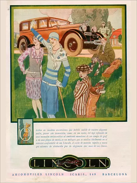 Lincoln - please note that the text is in Spanish 1928 1920s USA cc cars golf