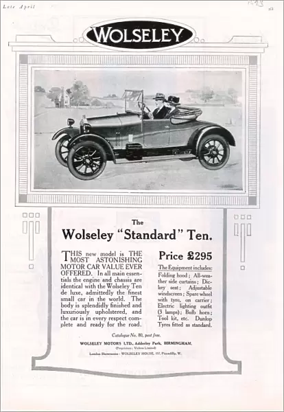 Wolseley 1923 1920s USA cc cars