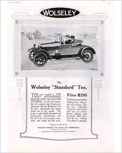 Wolseley 1923 1920s USA cc cars