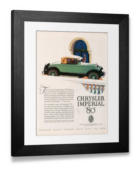 Framed Print : Chrysler Imperial 1927 1920s USA cc cars Chrysler Framed Print : Chrysler Imperial 1927 1920s USA cc cars Chrysler
