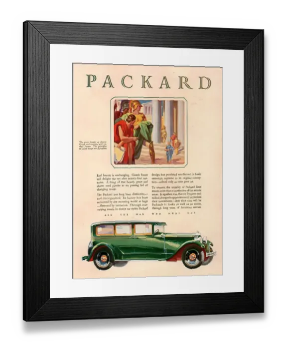 Framed Print : Packard 1929 1920s USA cc cars greek Framed Print : Packard 1929 1920s USA cc cars greek
