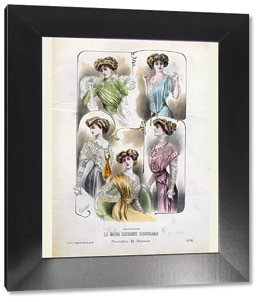 French Fashion 1908 1900s Spain cc womens portraits