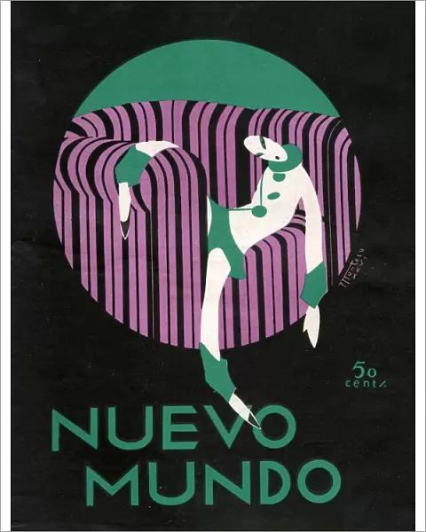 Nuevo Mundo 1920s Spain cc magazines relaxing art deco stripes chairs