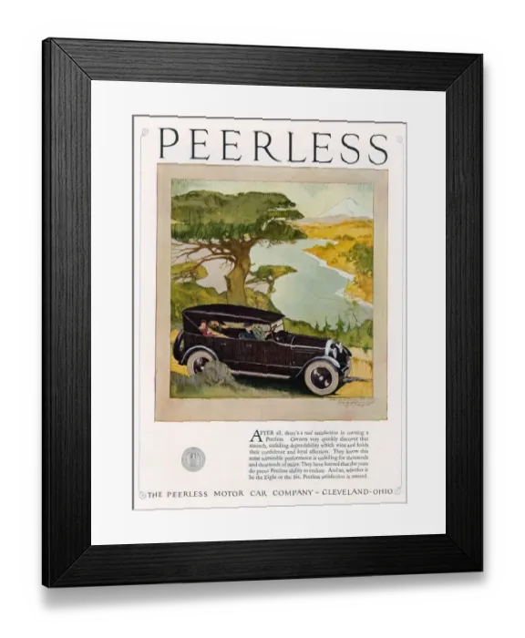 Framed Print : Peerless 1924 1920s USA cc cars driving Framed Print : Peerless 1924 1920s USA cc cars driving