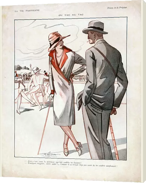 La Vie Parisienne 1926 1920s France cc mens womens hats races horses racing