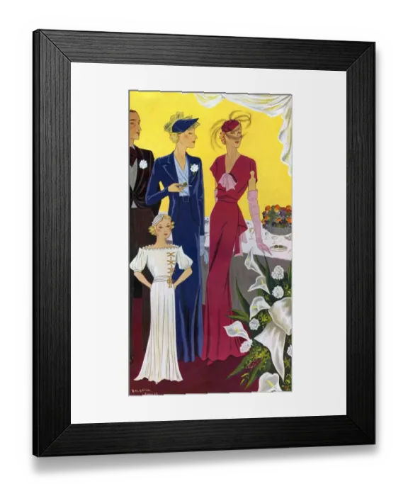 Framed Print : Baldrich 1936 1930s Spain cc womens dresses evening-dress eveningwear reception Framed Print : Baldrich 1936 1930s Spain cc womens dresses evening-dress eveningwear reception