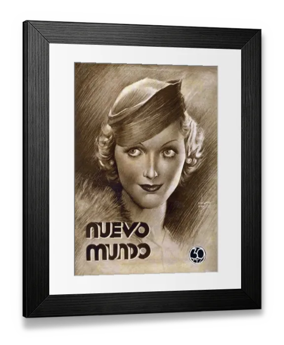 Framed Print : Nuevo Mundo 1933 1930s Spain portraits womens hats cc
