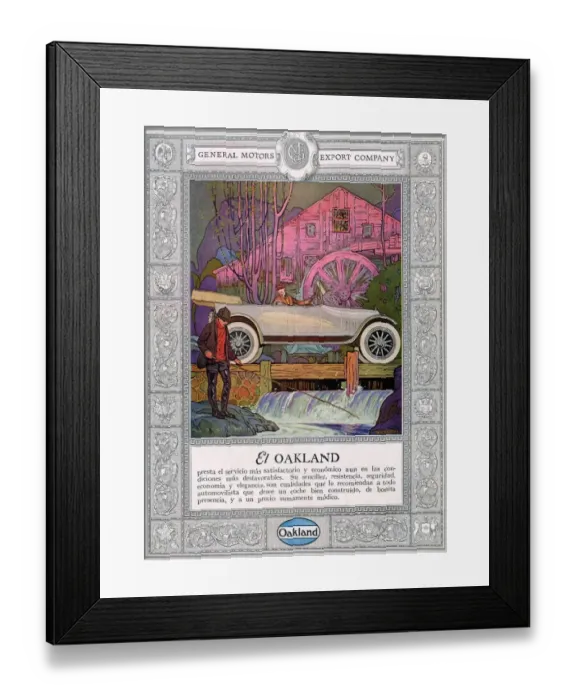Framed Print : Oakland 1920 1920s USA cc cars fishing Framed Print : Oakland 1920 1920s USA cc cars fishing