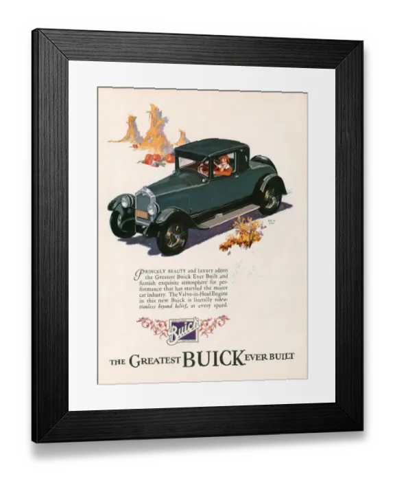 Framed Print : Buick 1926 1920s USA cc cars driving Framed Print : Buick 1926 1920s USA cc cars driving