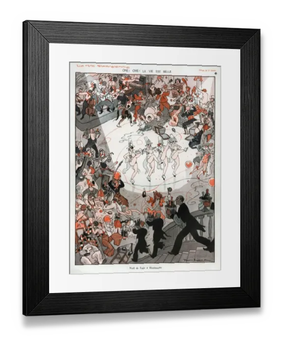 Framed Print : La Vie Parisienne 1931 1930s France cc party can-can cancan dance partygoers night Framed Print : La Vie Parisienne 1931 1930s France cc party can-can cancan dance partygoers night