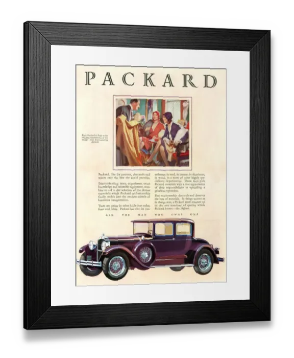 Framed Print : Packard 1929 1920s USA cc cars Framed Print : Packard 1929 1920s USA cc cars