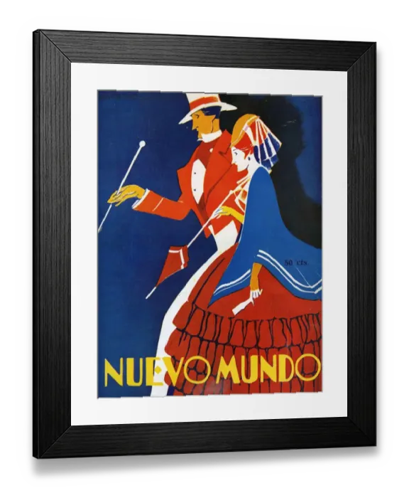 Framed Print : Nuevo Mundo 1928 1920s Spain mens womens cc