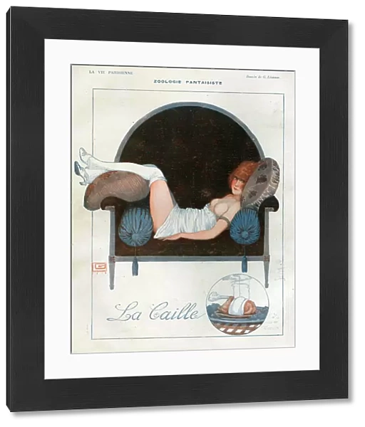 La Vie Parisienne 1919 1910s France cc erotica relaxing guinea fowl