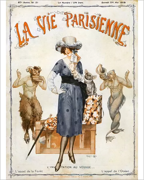 La Vie Parisienne 1919 1910s France cc holidays luggage