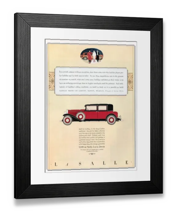 Framed Print : Cadillac 1931 1930s USA cc cars