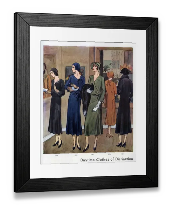Framed Print : vogue pattern book 1930 1930s UK cc art galleries daywear womens Framed Print : vogue pattern book 1930 1930s UK cc art galleries daywear womens