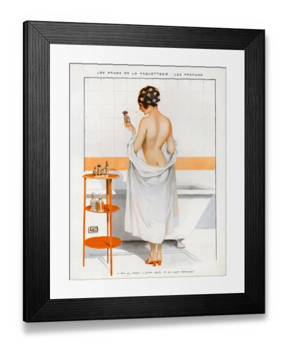 Framed Print : La Vie Parisienne 1916 1910s France cc bathing erotica undressing baths Framed Print : La Vie Parisienne 1916 1910s France cc bathing erotica undressing baths