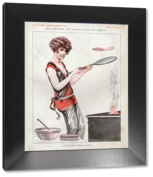 La Vie Parisienne 1929 1920s France cooking pancakes day shrove uesday