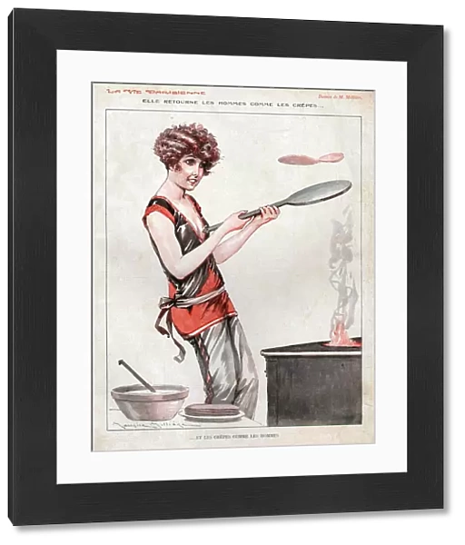 La Vie Parisienne 1929 1920s France cooking pancakes day shrove uesday