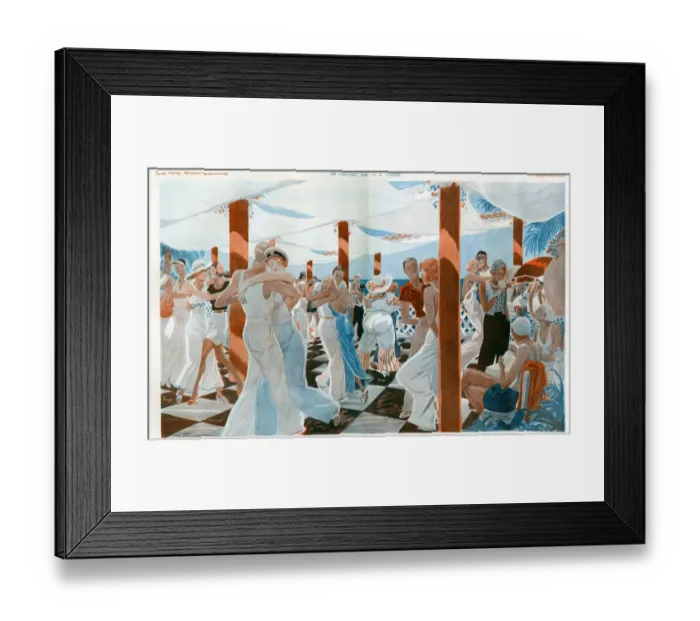 Framed Print : La Vie Parisienne 1931 1930s France cc dance party summer partygoers Framed Print : La Vie Parisienne 1931 1930s France cc dance party summer partygoers