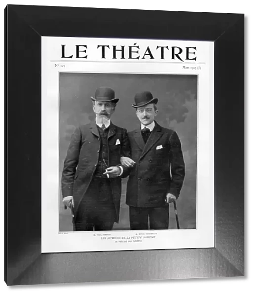 Le Theatre 1905 1900s France magazines humour hats mens bowler