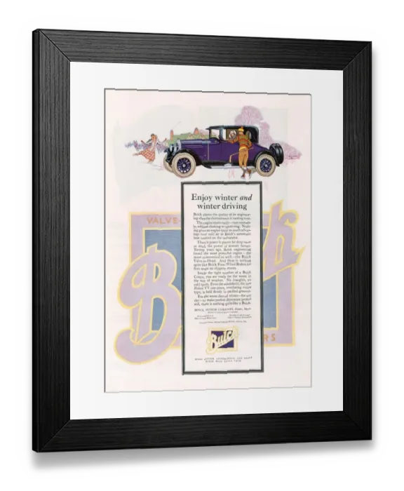 Framed Print : Buick 1925 1920s USA cc cars