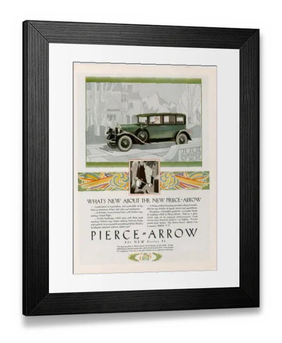Framed Print : Pierce Arrow 1928 1920s USA cc cars Framed Print : Pierce Arrow 1928 1920s USA cc cars