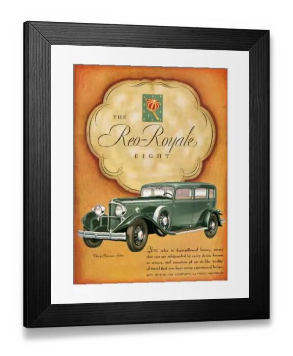 Framed Print : Reo Royale 1931 1930s USA cc cars Framed Print : Reo Royale 1931 1930s USA cc cars