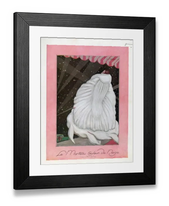 Framed Print : Femina 1925 1920s France cc fur coats womens art deco Framed Print : Femina 1925 1920s France cc fur coats womens art deco