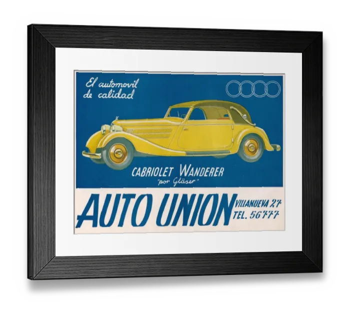 Framed Print : Auto Union Audi 1930s USA cc cars Framed Print : Auto Union Audi 1930s USA cc cars