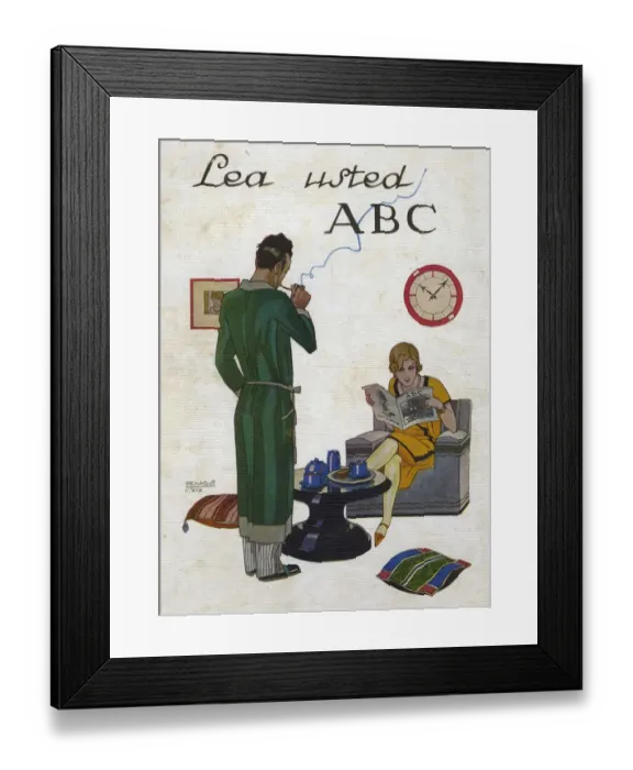 Framed Print : Woman reading ABC Magazine 1930 1930s Spanish cc abc reading