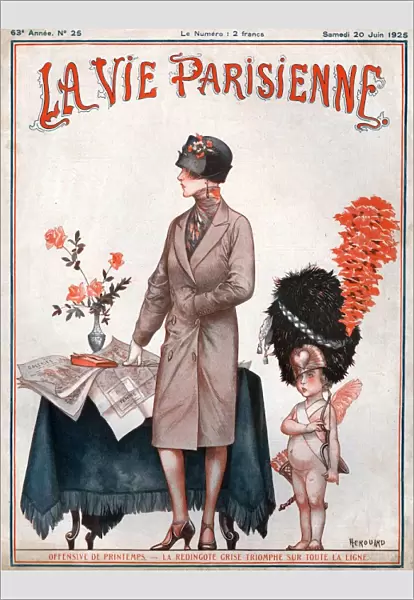 La Vie Parisienne 1925 1920s France cc cherubs womens hats coats reading