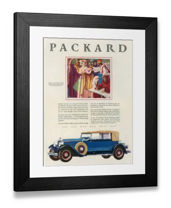 Framed Print : Packard 1929 1920s USA cc cars medieval Framed Print : Packard 1929 1920s USA cc cars medieval