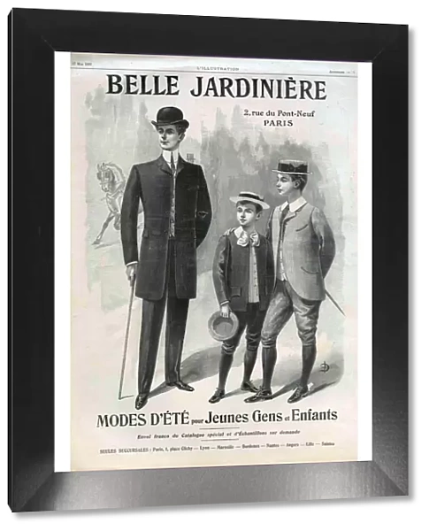 Belle Jardiniere 1902 1900s France cc suits mens hats fathers and sons