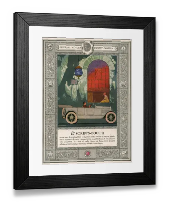 Framed Print : Scripps Booth 1920 1920s USA cc cars Framed Print : Scripps Booth 1920 1920s USA cc cars