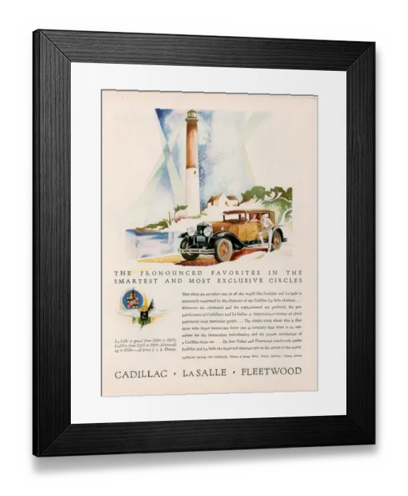 Framed Print : Cadillac la Salle 1929 1920s USA cc cars lighthouses Framed Print : Cadillac la Salle 1929 1920s USA cc cars lighthouses