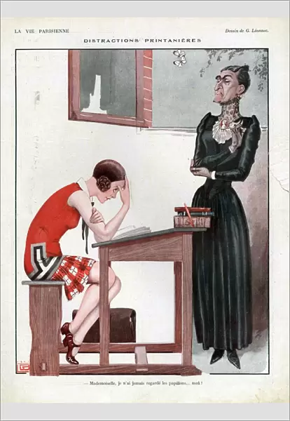 La Vie Parisienne 1927 1920s France cc school teachers headmistress strict detention