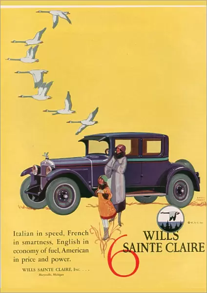 Wills Sainte Claire 1925 1920s USA cc cars Wills Sainte Claire geese birds flying