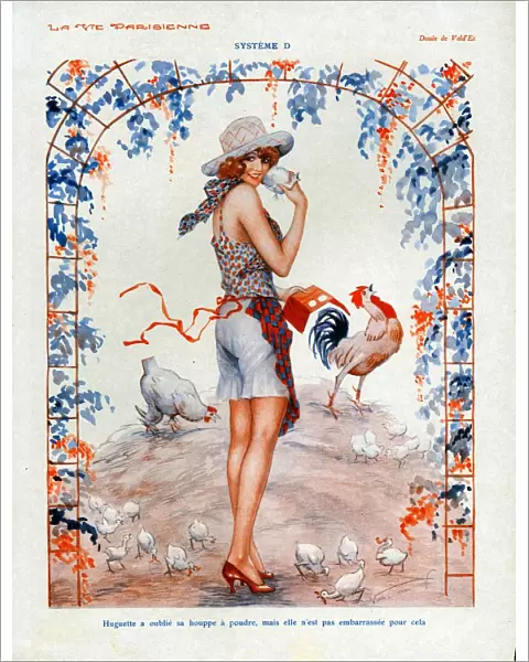 La Vie Parisienne 1920s France cc glamour farms chickens cockerels valentines eggs