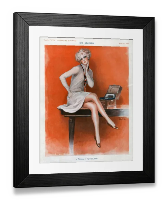 Framed Print : La Vie Parisienne 1920s France cc relaxing listening records players Framed Print : La Vie Parisienne 1920s France cc relaxing listening records players