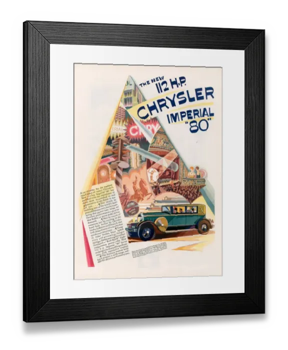 Framed Print : Chrysler Imperial 1928 1920s USA cc cars art deco Framed Print : Chrysler Imperial 1928 1920s USA cc cars art deco