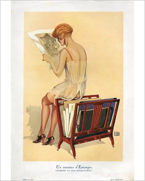 La Vie Parisienne 1926 1920s France cc erotica nightgowns nightdresses womens reading
