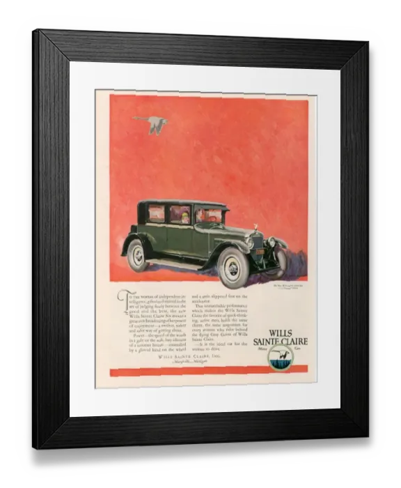 Framed Print : Wills Sainte Claire 1925 1920s USA cc cars Framed Print : Wills Sainte Claire 1925 1920s USA cc cars