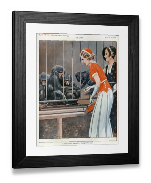 Framed Print : La Vie Parisienne 1931 1930s France cc zoos monkeys